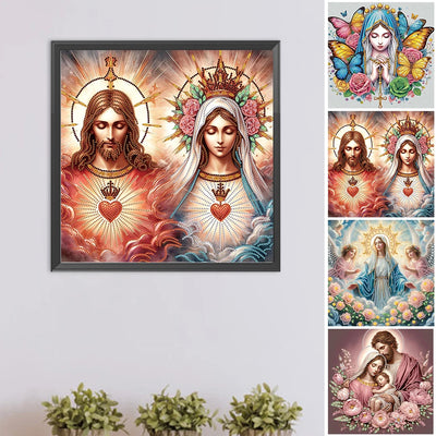 5D DIY Partial Special Shaped Drill Diamond Painting Religion Jesus Mary Kit