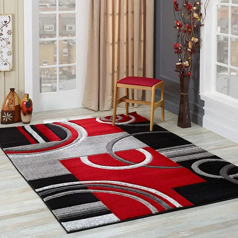 Geometric Circle Carpet for Living Room Decor Sofa Table Large Area Rugs Anti-slip Hallway Balcony Rugs Bedroom Rugs Alfombra