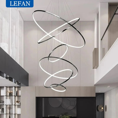 Modern decor led forstaircase Chandeliers lights for living room hanging light indoor pendant light lamps lighting