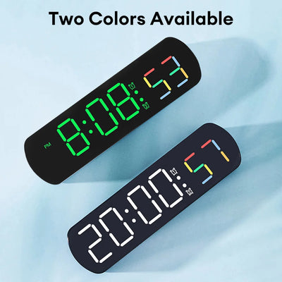 Large Digital Wall Clock Temperature Display Night Mode Table Alarm Clock 12/24H Electronic LED Clock Voice Control Alarm Clock