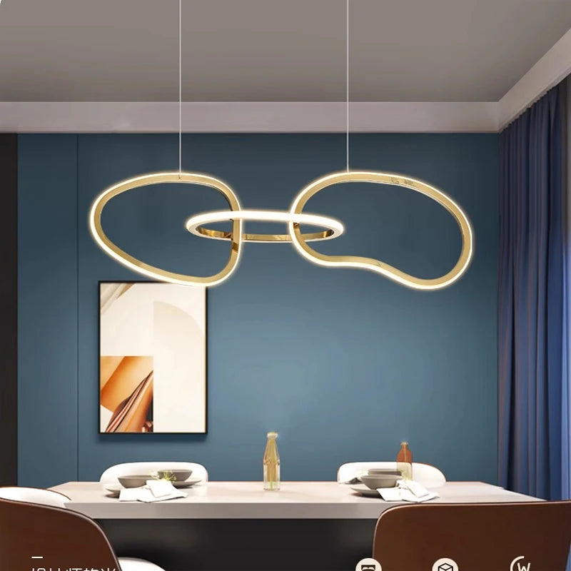 Modern gold dine dining room Pendant lights indoor lighting Ceiling lamp hanging light fixture Chandelier lamps for living room