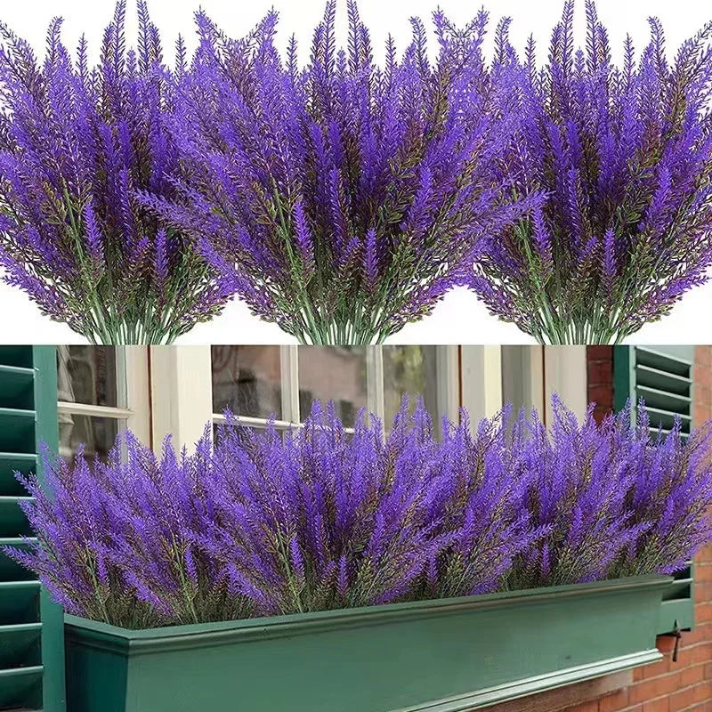 Provence Lavender Plastic Artificial Flowers False Plants Wedding Home Outdoor Garden Decoration Table Decoration