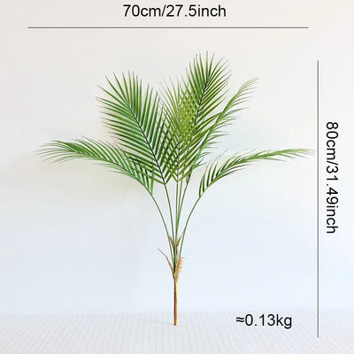 88 CM Tropical Artificial Tree Plants Palm Leaves Plastic Branch Fake Indoor Plastic Plants Tree Garden Home Decor Accessories