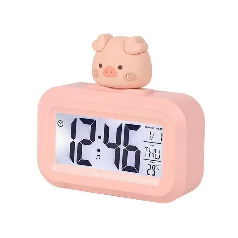 Cartoon Music Stopwatch for Studying Time Management Date Countdown Timer Digital Table Clocks Reminder Desktop Alarm Clock