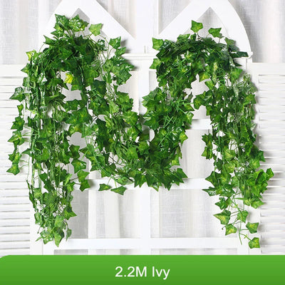 6pcs Artificial Ivy Leaves Plants Garland Plant Vines Fake Flowers Home Bedroom Party Garden Wedding Decoration Hanging Plants