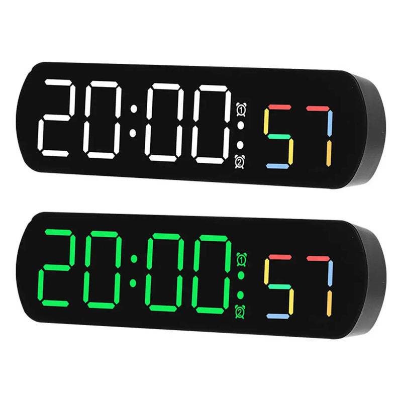 Large Digital Wall Clock Temperature Display Night Mode Table Alarm Clock 12/24H Electronic LED Clock Voice Control Alarm Clock