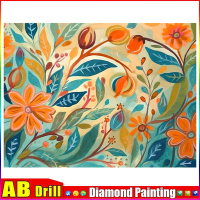 HOMFUN AB Full diamond Painting "Scenery Flower" Resin Drill Embroidery 5D Diy Diamond Painting Handmade Cross Stitch gift