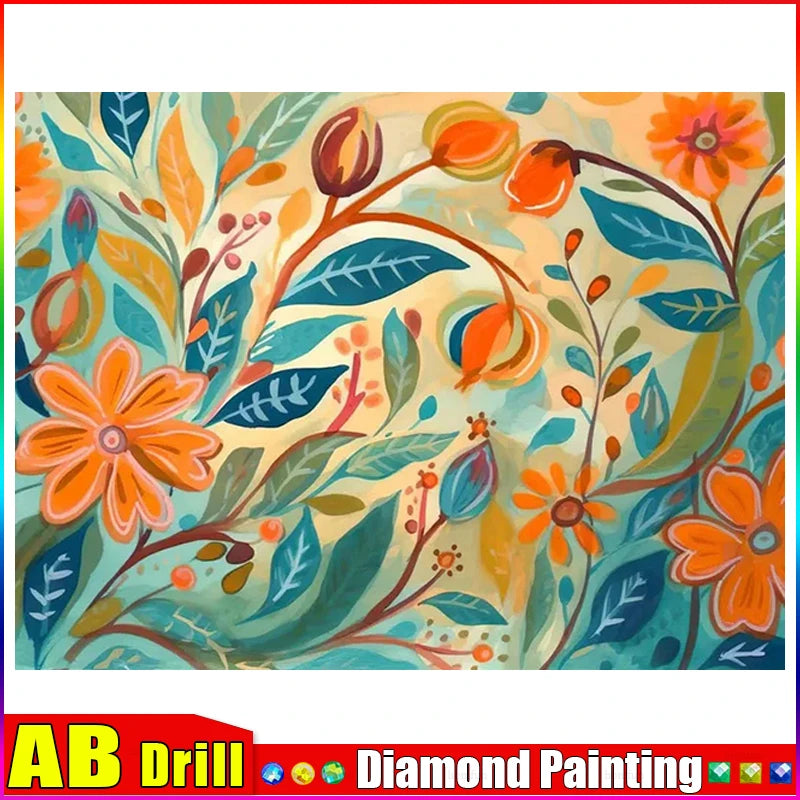 HOMFUN AB Full diamond Painting "Scenery Flower" Resin Drill Embroidery 5D Diy Diamond Painting Handmade Cross Stitch gift