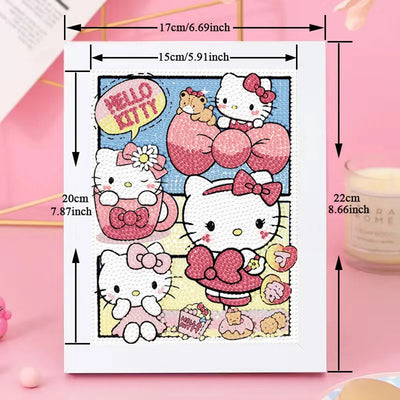 Sanrio Diamond Painting New Hello Kitty Kuromi Full Round Diamond Mosaic Art 5D DIY Cross Stitch Kits Home Decor with Frame