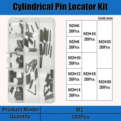 Stainless Steel Cylindrical Pin M1 M1.5 M2 M2.5 M3 M4 M5 M6 M8 Locating Dowel Fixed Shaft Solid Fixing Lock Pin Metal Rod Set