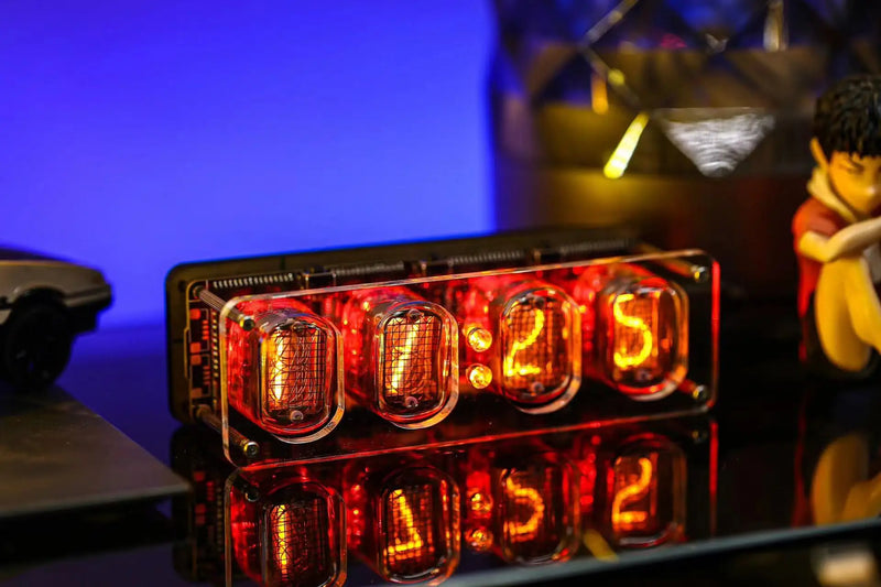 Smart IN12 Nixie Tube Clock Retro Desk Alarm with Multiple Backlight、USB-C Gift