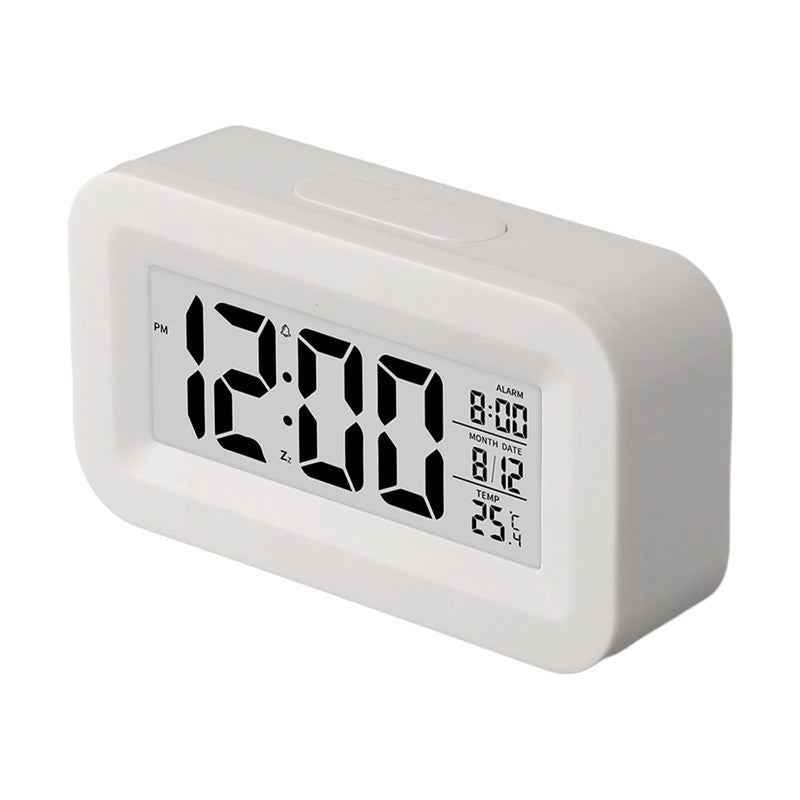 LED Digital Alarm Clock Electronic Digital Alarm LCD Screen Desktop Table Clocks For Home Office With Calendar Thermometer