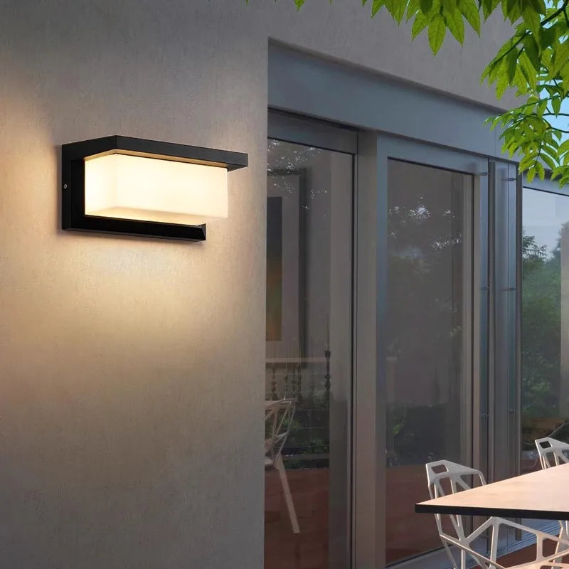 Outdoor Led Wall Lamp Microwave Sensor Automatically Lights Up Wall Light Porch Lights Balcony Garden Lights Motion Sensor