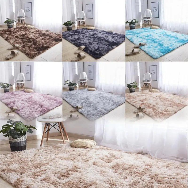 50*80cm Fluffy Large Kids Bedside Area Rug Living Room Shaggy Nursery Floor Mat Plush Carpet Thick Bedroom Carpets Home Decor