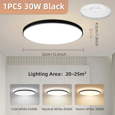 Led Ceiling Lamps led Panel Light Fixtures 220v Living room Bedroom lighting 18W 30W 40W Cold/Neutral/Warm White Ceiling lights