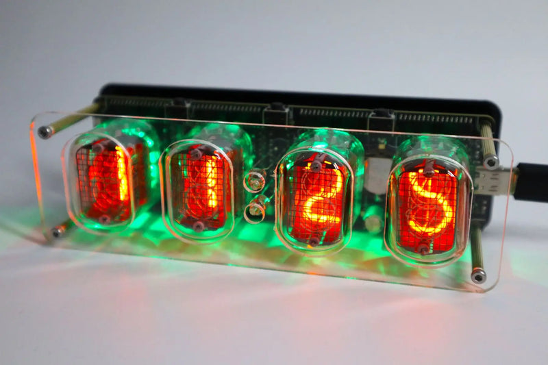 Smart IN12 Nixie Tube Clock Retro Desk Alarm with Multiple Backlight、USB-C Gift