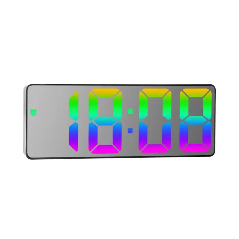 LED Alarm Clock Electronic Student Digital Clock Voice Control Dual Snooze 12/24H Dual Alarms Temperature Mute Table Clock