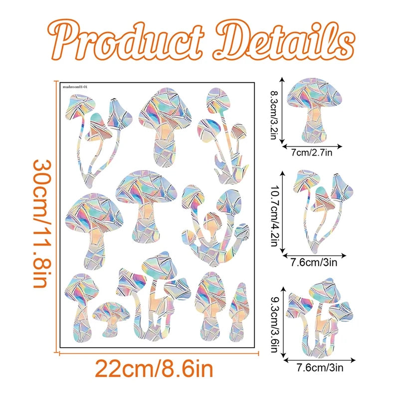 Rainbow Suncatcher Window Stickers PVC Cat Butterfly Prism Glass Wall Sticker Home Kids Bedroom Decoration Self Adhesive Decal