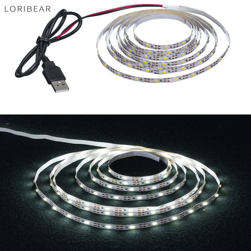 1pcs Usb 5V Led Strip Lights For Smart TV Backlight Night Light Living Gaming Wall Room Christmas Decor Lighting Atmosphere Lamp