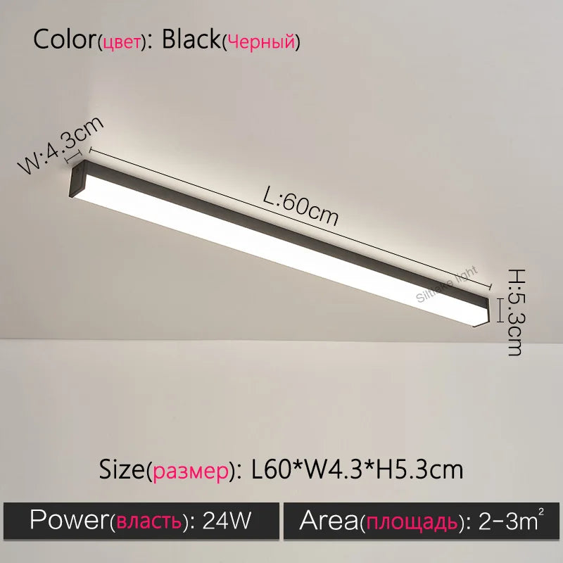 Balcony ceiling lamp long strip aisle LED lamp bedroom dining room  island kitchen decorative light living room ceiling lamp