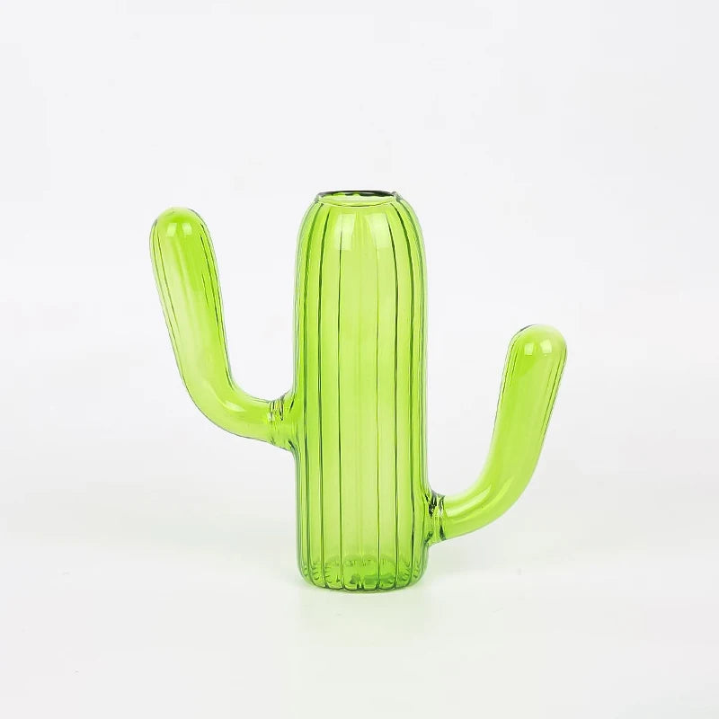 3Styles Cactus Shape Flower Arrangement Vases Creative Art Hydroponic Bottle Modern Glass Living Room Desktop Decoration