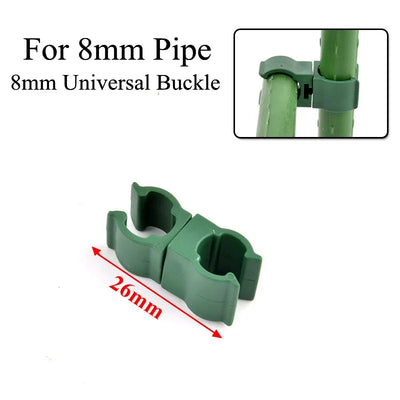 10/20/50pcs Garden Cross Clip Plastic Fastener ,8/11/16/20mm Plant Support Connecter Clamp Rod Adjustable Fixed Buckle Trellis