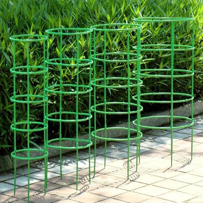 12 Set Plant Support Pile Half Round Climbing Vines Stake Bonsai Fixing Rod Garden Plant Stake Holder Flower Ring Support Rack