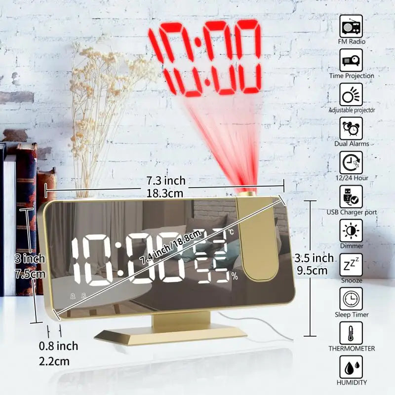 LED Digital Smart Alarm Clock Watch Table Electronic Desktop Clocks USB Wake Up Clock Bedroom Bedside Clock Snooze Function