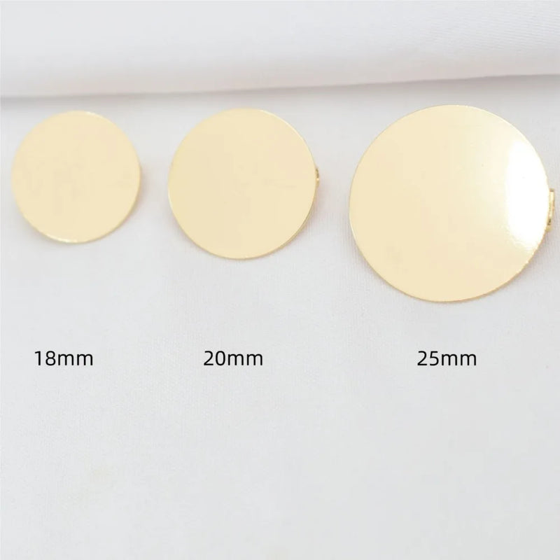 5Pcs 18/20/25mm Gold Circle Plate Brooch Cabochon Base Blanks Tray DIY Settings Brooch Jewelry Making Accessories Wholesale