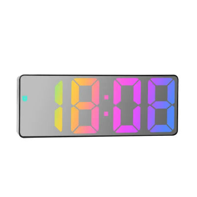 LED Alarm Clock Electronic Student Digital Clock Voice Control Dual Snooze 12/24H Dual Alarms Temperature Mute Table Clock