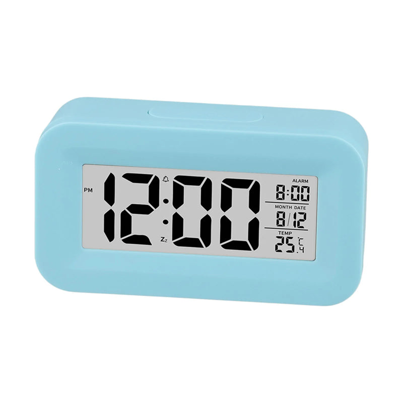 LED Digital Alarm Clock Electronic Digital Alarm LCD Screen Desktop Table Clocks For Home Office With Calendar Thermometer