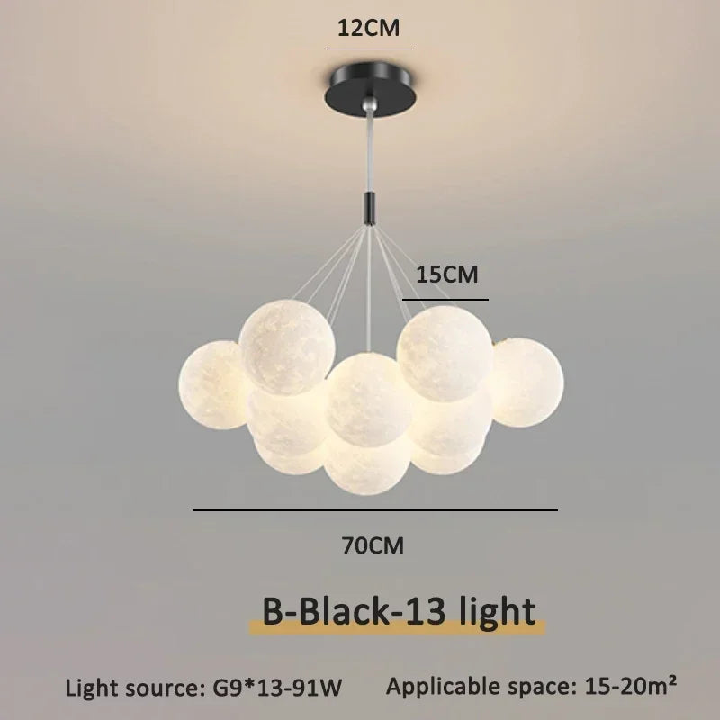 Modern Bubble Chandeliers Light Fixture Nordic Hanging Lamp for Bedroom Living Room Dining Room