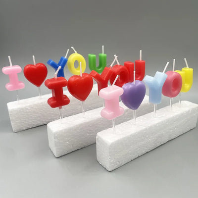 Letter "I Love You" Confession Candles for Valentine's Day, Love Atmosphere, Birthday Candles 2025 New