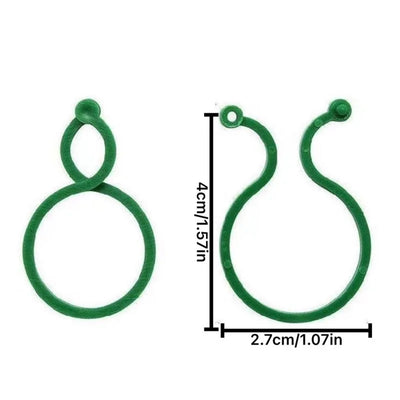 50/100Pcs Plastic Garden Vine Strapping Clips Tie Plant Bundled Buckle Ring Garden Tomato Grapevine Hook Plants Support Tools