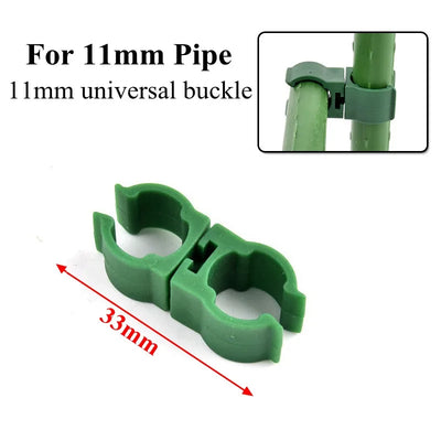 10/20/50pcs Garden Cross Clip Plastic Fastener ,8/11/16/20mm Plant Support Connecter Clamp Rod Adjustable Fixed Buckle Trellis