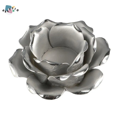 Light Luxury 3D Rose Flower Candlestick Handicraft Exquisite Lotus Candle Holder Simple Emulation Flower Ornaments Photo Props