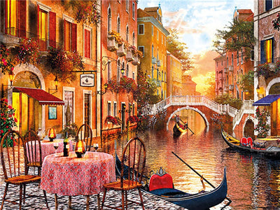 5D Diamond Painting Diamond Embroidery Street Resin Diamond Mosaic Town Landscape DIY Home Design Decoration