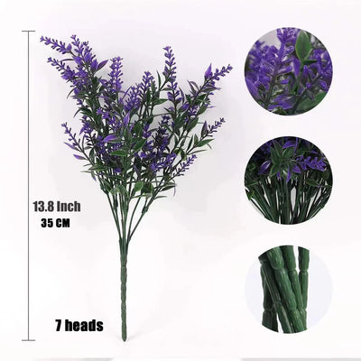 Provence Lavender Plastic Artificial Flowers False Plants Wedding Home Outdoor Garden Decoration Table Decoration