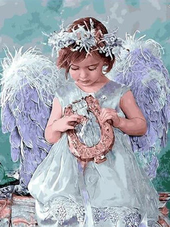 Diamond Mosaic Full Drill Portrait Bead Embroidery Diamond Painting Angel Cross Stitch Girl Picture Rhinestones