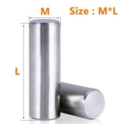 Stainless Steel Cylindrical Pin M1 M1.5 M2 M2.5 M3 M4 M5 M6 M8 Locating Dowel Fixed Shaft Solid Fixing Lock Pin Metal Rod Set