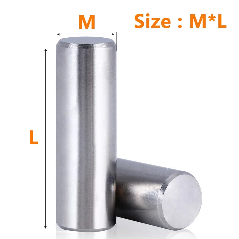 Stainless Steel Cylindrical Pin M1 M1.5 M2 M2.5 M3 M4 M5 M6 M8 Locating Dowel Fixed Shaft Solid Fixing Lock Pin Metal Rod Set