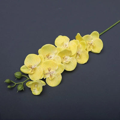 Wedding Decoration 9-Heads Silk Flower Simulation Butterfly Orchid Artificial Flower 3D Phalaenopsis Real Touch Plants