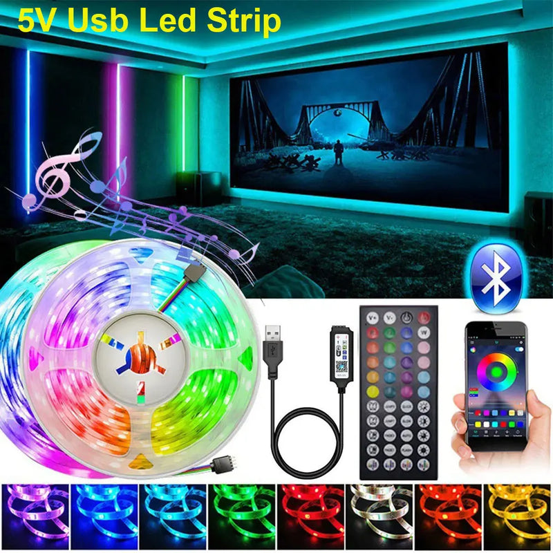 5050 Smart Led Strip Usb 15 20 Meters Wifi Alexa Rgb Led Ice Tape String 5V Led Light Plug For Wall Room Led Ribbon Lamp Chain