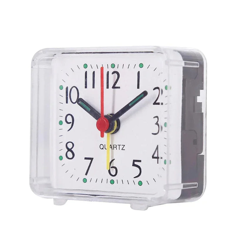 YTOM Table Clock Square Alarm Clock Small Alarm Electronic Bed Compact Travel Clock Quartz For Child Students Desk Alarm