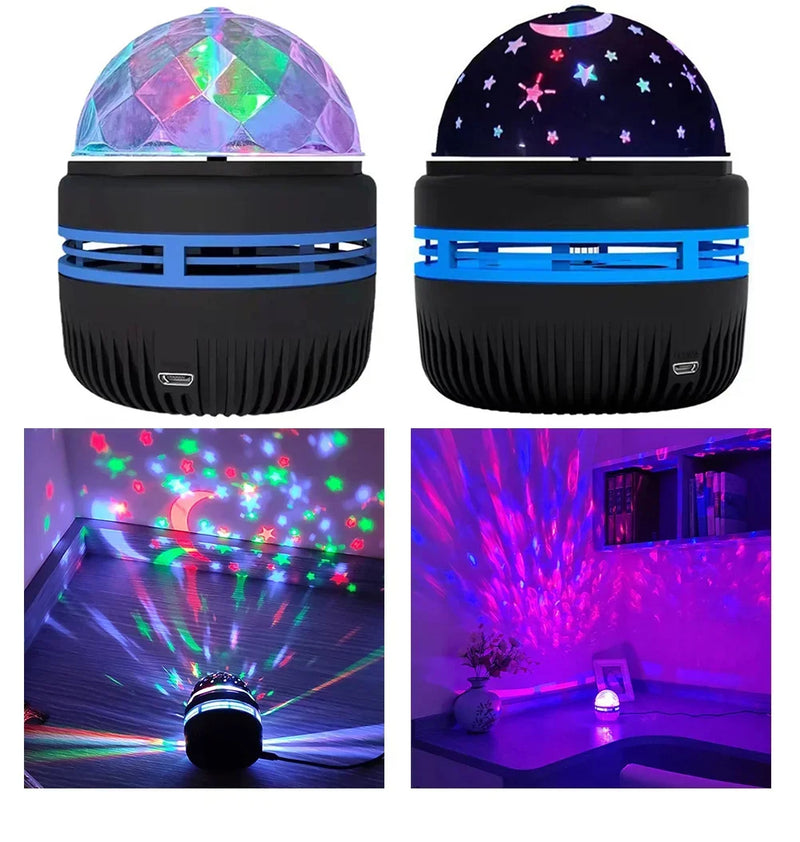 Galaxy Night Light Projector USB Table Lamp Gaming Room Home Theater Ceiling Wedding Decoration Halloween Rotate Automatically