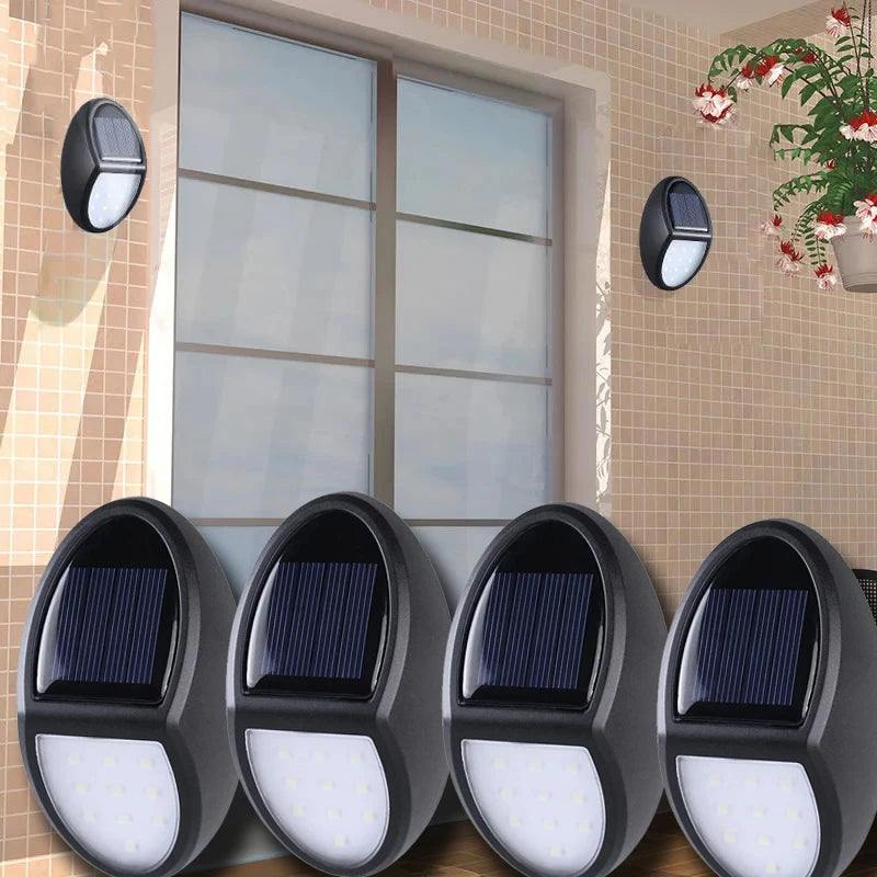 10 LED Solar Wall Lights Waterproof Outdoor Solar Lamp Dark Sensor Solar Powered Sunlight Street Light Garden Light courtyard