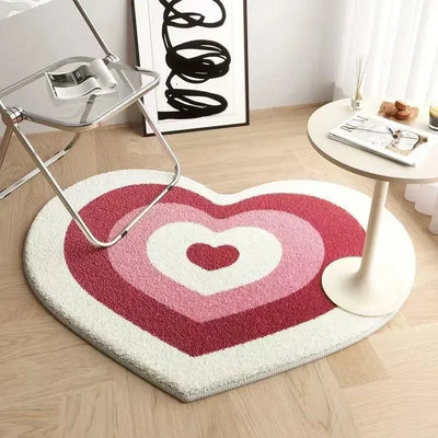 Heart Shape Rugs for Bedroom Large Area Living Room Decoration Irregular Shape Carpet Soft Fluffy Lounge Rug Anti-slip Study Mat