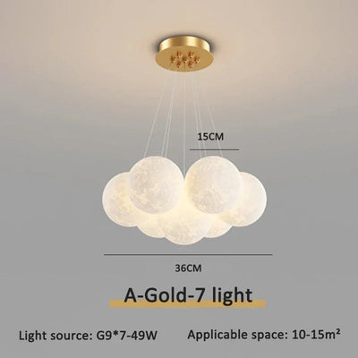 Modern Bubble Chandeliers Light Fixture Nordic Hanging Lamp for Bedroom Living Room Dining Room