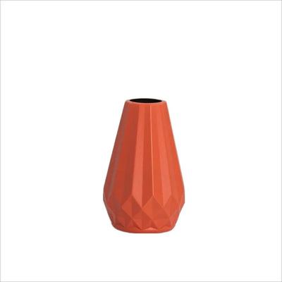 Diamond Shaped Flower Vase Fashion Imitation Ceramic Plastic Flower Pot Nordic Style Modern Flower Arrangement Living Room