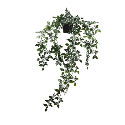 Artificial Plastic Hanging Plants Wall Vines Leaves Branch Outdoor Garden Home Decor Living Room Arrangement Fake Flower Rattan